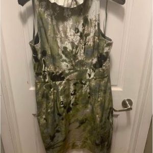 Green slip dress